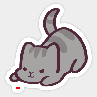 Cute Kitty Cat vs Big Red Dot Sticker